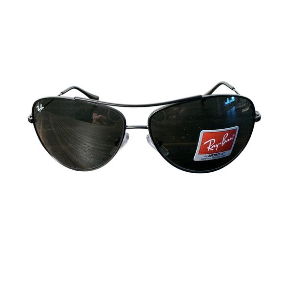 NWT/ NIB Ray Back 63MM Black Metal Aviator Sunglasses - Picture 1 of 14